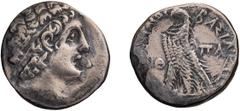 Ancient Greek Silver Ptolemaic, Ptolemy X, 101-88 BC. Tetradrachm; Ptolemaic, Ptolemy X, 101-88 BC; 101-88 BC. Year 19 = 96/5 BC, Tetradrachm, 12.07g. SNG Cop-368. Obv: Diademed head of Ptolemy I r. R