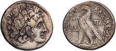 Ancient Greek Silver Ptolemaic, Ptolemy XII, 80-51 BC. Tetradrachm; Ptolemaic, Ptolemy XII, 80-51 BC; 80-51 BC. Year 14 = 68/7 BC, Tetradrachm, 12.80g. SNG Cop-384. Obv: Diademed head of Ptolemy I r. 