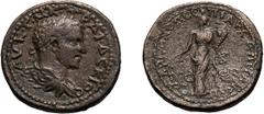 Roman Bronzes Trajan Decius. ; Trajan Decius; 249-251 AD, Hadrianopolis Sebaste, Phrygia, AE 31.5-33, 23.51g. RPC-900 (2 spec.). Obv: ?V ? G ? ? ???? ?EKIOC Bust laureate, draped, cuirassed r. Rx: A?P