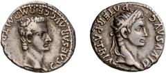 Roman Imperial Caligula and Divus Augustus. Denarius; Caligula and Divus Augustus; 37-41 AD, Lugdunum, 37-8 AD, Denarius, 3.62g. BM-10, Paris-9, C-3 (12 Fr.), RIC-10 (R2). Obv: C CAESAR AVG GERM P M T