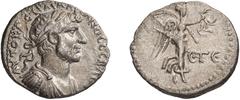 Roman Imperial Hadrian. Achaean League Hemidrachm, ex BCD; Hadrian; 117-138 AD, Caesarea, Cappadocia, Year 5=120/1 AD, Hemidrachm, 1.55g. RPC-3076 (22 spec.), Syd-260, Metcalf-87 corr. Obv: AYTO KA[I]