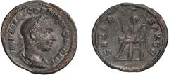 Roman Imperial Gordian I Africanus. Denarius; Gordian I Africanus; 238 AD, Cast Denarius ("Limes"), 2.03g. Ancient cast copying BM-11, C-10 (120 Fr.), and RIC-5 (R2). Obv: IMP M ANT GORDIANVS AFR AVG 