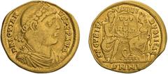 Ancient Gold Jovian. Solidus; Jovian; 363-364 AD, Nicomedia, Solidus, 3.79g. RIC-126 (R3), new officina I=10; Depeyrot-9 (p. 265, 6 spec. from officina I); C-8 (100 Fr.). Obv: D N IOVIAN - VS PEP AVG 