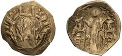 Ancient Gold Andronicus II and Andronicus III. 1/4 Hyperpyron; Andronicus II and Andronicus III; 1325-1334 AD. Constantinople, Hyperpyron, 2.95g. Berk-368, Sear-2461. Obv: Bust of the Virgin orans wit
