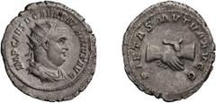 Roman Imperial Balbinus. Antoninianus; Balbinus; 238 AD, Rome, Antoninianus, 4.68g. BM-74, C-17 (10 Fr.), RIC-12. Rx: Clasped hands, legend PIETAS MVTVA AVGG, "The mutual piety of the two emperors". P