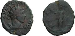 Roman Imperial Tetricus II as Augustus. Antoninianus; Tetricus II as Augustus; 273 AD, Antoninianus, 2.01g. Obv: C P E TETR[ICVS] C AVG Bust radiate r. Rx: PAX - [AV]G Pax standing l. holding branch a