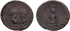 Roman Imperial Gordian III and Tranquilina. AE 32-34; Gordian III and Tranquilina; Singara, Mesopotamia, AE 32-34, 27.46g. BM-7 var., Sear-3804 var. Obv: AVTOK K M ANT GOP?IANOC [C]AB TPANKV??INA CE[B