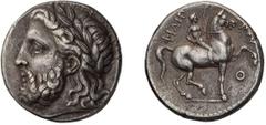 Greek Macedonia, Philip II. Tetradrachm; Macedonia, Philip II; 359-336 BC. Pella, time of Alexander and Philip III, c. 323/2-315 BC, Tetradrachm, 14.19g. Le Rider-437 (D231/R358). Obv: Left-facing, la