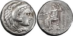 Greek Coins Macedonia, Alexander III The Great. Tetradrachm; Macedonia, Alexander III The Great; 336-323 BC. Citium, c. 325-320 BC, mostly Lifetime, Tetradrachm, 17.23g. Price-3109. Obv: Head of Herak