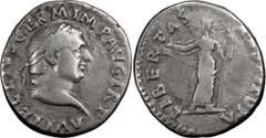 Roman Coins Vitellius. Denarius; Vitellius; 69 AD, Rome, Denarius, 3.34g. BM-31, Paris-68, C-47 (6 Fr.), RIC-105. Obv: A VITELLIVS GERM IMP AVG TR P Head laureate r. Rx: LIBERTAS - RESTITVTA Libertas 