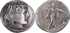 Greek Ptolemaic, Ptolemy I. ; Ptolemaic, Ptolemy I; 305-283 BC. Alexandria, c. 307/6 BC, Tetradrachm, Attic Standard, 16.82g. ? Artist Signed Die. CPE-56, Svoronos-37. Obv: Head of Alexander III r., w