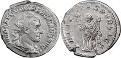 Roman Coins Trebonianus Gallus. Antoninianus; Trebonianus Gallus; 251-253 AD, Rome, Antoninianus, 3.65g. RIC-33, C-37. Obv: IMP CAE C VIB TREBONIANVS AVG Bust radiate, draped, cuirassed r. Rx: FELIC -