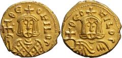 Ancient Gold Coins Theophilus. Solidus; Theophilus; 829-842 AD. Syracuse, 831-842 AD, Solidus, 3.88g. Berk-251, DO-24, Sear-1670. Obv: TE - OFILOC Crowned bust facing holding cross potent. Rx: As obv.