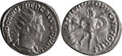Ancient Roman and Byzantine Coins Trebonianus Gallus. Antoninianus; Trebonianus Gallus; 251-253 AD, Antoninianus, Antioch, 3.42g. RIC-84. C-70. Eauze Hoard-1038 (6 spec.). Obv: IMP C C VIB TREB GALLVS