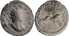 Ancient Roman and Byzantine Coins Gallienus. Antoninianus; Gallienus; 253-268 AD, Milan, Antoninianus, 2.73g. Göbl-1002r (56 spec.), RIC-343, C-500 (3 Fr.). Obv: GALLIENVS AVG Bust radiate, cuirassed 