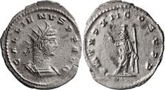 Ancient Roman and Byzantine Coins Gallienus. Antoninianus; Gallienus; 253-268 AD, Antioch, 264 AD, Antoninianus, 2.96g. Göbl-1608 (18 spec.), RIC-600, C-839 (2 Fr.). Obv: GALLIENVS P F AVG Bust radiat