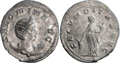 Ancient Roman and Byzantine Coins Salonina. Antoninianus; Salonina; Milan, Antoninianus, 3.55g. Göbl-935t (150 spec.), Cunetio-757 (79 spec.), RIC-57. Obv: SALONINA AVG Bust draped r. on crescent, wea