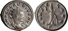 Ancient Roman and Byzantine Coins Claudius II Gothicus. Antoninianus; Claudius II Gothicus; 268-270 AD, Antioch, Antoninianus, 4.21g. RIC-201, C-38, RIC temp-1021 (60 spec.). Obv: IMP C CLAVDIVS AVG B
