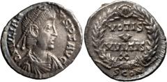 Ancient Roman and Byzantine Coins Julian II. Reduced siliqua; Julian II; 360-363 AD, Arles, 360-1 AD, Reduced Siliqua, 2.15g. RIC-296, officina S=2 (C ); RSC-157†c. Obv: D N IVLIAN - VS P F AVG Pearl-