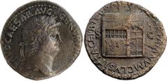 Ancient Roman and Byzantine Coins Nero. Sestertius; Nero; 54-68 AD, Rome, 65-6 AD, Sestertius, 22.07g. BM-158, Paris-371, RIC-264, C-145/6 (4 Fr.). Obv: [NERO] CLAVD CAESAR AVG - GER P M TR [P IMP P P