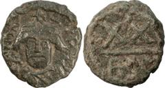 Ancient Roman and Byzantine Coins Constans II. Scarce Half-follis; Constans II; 641-668 AD. Rome, Half Follis, 4.49g. Berk-704, MIB-217, Sear-1127. Obv: [D] N CON - S...P... Bust of emperor facing, wi