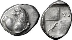 Ancient Coins Tauric Chersonesus, Cherronesus. Achaean League Hemidrachm, ex BCD; Tauric Chersonesus, Cherronesus; c. 386-338 BC, Hemidrachm, 3.75g. BM-27, Sear-1604, SNG Cop-830. Obv: Forepart of lio