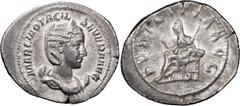 Ancient Coins Otacilia Severa. Antoninianus; Otacilia Severa; Rome, 245 AD, Antoninianus, 4.30g. RIC-123c, C-53. Obv: MARCIA OTACIL - SEVERA AVG Bust draped r., wearing stephane and on crescent. Rx: P