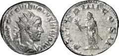 Ancient Coins Volusian. Antoninianus; Volusian; 251-253 AD, Rome, 253 AD, Antoninianus, 4.15g. RIC-140, C-92. Obv: IMP CAE C VIB VOLVSIANO AVG Bust radiate, draped, cuirassed r. Rx: P M TR P IIII COS 