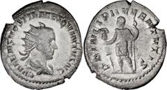 Ancient Coins Hostilian as Caesar. Antoninianus; Hostilian as Caesar; 250-251 AD, Rome, Antoninianus, 4.15g. RIC-181d (S), C-34. Obv: C VALENS HOSTIL MES QVINTVS N C Bust radiate, draped r. Rx: PRINCI