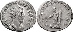 Ancient Coins Gallienus. Antoninianus; Gallienus; 253-268 AD, Rome, Antoninianus, 3.59g. Cunetio Hoard-570 (97 spec.), RIC-159, C-888, Göbl-101q (46 spec.). Obv: IMP C P LIC GALLIENVS P F AVG Bust rad