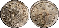 Ancient Coins Tacitus. Antoninianus; Tacitus; 275-276 AD, Rome, Antoninianus, 4.11g. Paris-1560, pl. 53 (same dies); Venera-87, pl. 1 (same dies); RIC-89 var. Obv: IMP C M CL TACITVS AVG Bust radiate,
