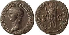 Ancient Coins Claudius I. 40-as; Claudius I; 41-54 AD, Rome, 42-3 AD, As, 11.33g. BM-199, Paris-226, RIC-111, C-14. Obv: TI CLAVDIVS CAESAR AVG P M TR P IMP P P Head bare l. Rx: CONSTANTIAE - AVGVSTI 