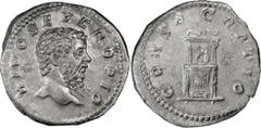 Roman Imperial Silver Septimius Severus, Divus. Denarius; Septimius Severus, Divus; Died 211 AD, Rome, Denarius, 2.69g. BM-25, C-87 (5 Fr.), RIC-191E. Obv: DIVO SEVERO PIO Bare head r. Rx: CONSE - CRA