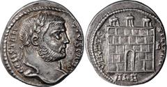Roman Imperial Silver Constantius I as Caesar, Argenteus with Legend Error. Argenteus; Constantius I as Caesar, Argenteus with Legend Error; 293-305 AD, Alexandria, Argenteus, 3.39g. Cf. RIC-12 (R5, o