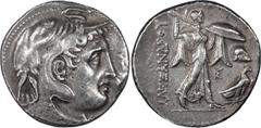 Greek Ptolemaic, Ptolemy I. Tetradrachm; Ptolemaic, Ptolemy I; 323-305 BC, Tetradrachm, 15.68g. Zervos, MN 13, pl. IV, 26. Obv: Head of Alexander r., wearing elephant's skin headdress. Rx: Athena walk