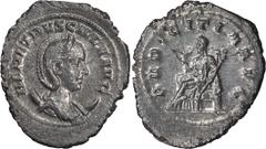 Roman Imperial Herennia Etruscilla. Antoninianus; Herennia Etruscilla; Rome, Antoninianus, 6.03g. RIC-59b (C), C-19 (C). Obv: HER ETRVSCILLA AVG Draped bust r. wearing stephane, with crescent behind s