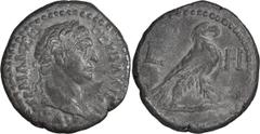 Roman Provincial Trajan. ; Trajan; 98-117 AD, Alexandria, Egypt, Year 8 = 104/5 AD, Billon Tetradrachm, 11.23g. RPC-4175 (7 spec.), Emmett-374/8 (R5). Obv: AVT TPAIAN CEB - GEP ?AKIKO[C] Head laureate