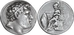 Ancient Greek Pergamum, Eumenes I. Tetradrachm; Pergamum, Eumenes I; 263-241 AD. Pergamon mint. Struck c. 255-241 BC, Tetradrachm, 16.73g. SNG von Aulock-1355. Obv: Laureate head of Philetairos r. Rx:
