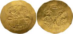 Byzantine John II. 1/4 Hyperpyron; John II; 1118-1143 AD. Constantinople, Hyperpyron, 4.39g. Berk-341, Sear-1938. Obv: IC - XC across upper field, Christ seated facing on throne without back, around h
