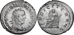 Roman Imperial Trajan Decius. Antoninianus; Trajan Decius; 249-251 AD, Antioch, Antoninianus, 4.05g. RIC-46b (R), C-98 (6 Fr.). Obv: IMP C M Q TRAIANVS DECIVS AVG Bust radiate, cuirassed r.; apparentl