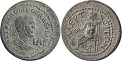 Roman Provincial Valerian I. AE 31; Valerian I; 253-260 AD, Laertes, Cilicia, AE 31, 18.00g. SNG Levante-381 (this coin). Obv: Laureate, draped, cuirassed bust of Valerian I r., seen from behind; in r