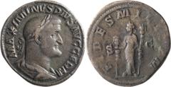 Roman Imperial Maximinus I Thrax. Sestertius; Maximinus I Thrax; 235-238 AD, Rome, 236-8 AD, Sestertius, 19.66g. BM-139, C-13, RIC-78. Obv: MAXIMINVS PIVS AVG GERM Bust laureate, draped, cuirassed r.,