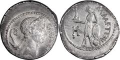 Imperatorial Julius Caesar. Denarius; Julius Caesar; Rome, 44 BC, lifetime, shortly before assassination on 15 March, Moneyer M. Mettius, Denarius, 4.15g. Cr-480/3; Syd-1056; Sear, Imperators-100. Obv