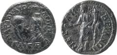 Roman Provincial Gordian III and Tranquilina. AE 24; Gordian III and Tranquilina; Mesembria, Thrace, 241-4 AD, AE 24-25, 10.51g. Varbanov-4289. Obv: MAP IOVΛIOC [Φ]IΛIΠ[ΠO]C around, KAICAP (AP ligate)