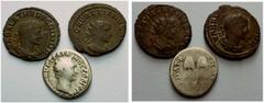 Römische Münzen KAISERZEIT Aurelianus 270-275 3 Stücke: Antoninian, gemeinsam mit Vabalathus 271-272 -Antiochia-; dazu: Trajan, Drachme -Lykien-. schön, schön-sehr schön, sehr schön Estimate: 75 EUR