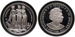 St. Helena 2021 Silver 5 Pounds The Three Graces Proof Box & COA UNITED KINGDOM. ST. HELENA. Elizabeth II, 1952-2022. Silver 5 pounds, 2021. East India Company. Proof. Commissioned and produced by the