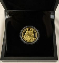 J. Modern Commemorative Gold St. Helena 2021 Gold 5 Pounds The Three Graces "Pattern" Proof Box & COA (AGW=1.5460 oz.) UNITED KINGDOM. ST. HELENA. Elizabeth II, 1952-. Gold 5 pounds, 2021. East India 