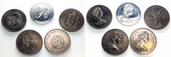UNITED KINGDOM AND COMMONWEALTH. A selection of 5 commemorative Crowns (25 pence) celebrating the Silver Wedding Anniversary of H.R.H The Queen and H.R.H. The Duke of Edenborough. Coin 1: United Kingd