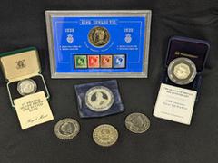 MIXED COUNTRIES. Various Metals various denominations, Mixed Dated. UK & France Silver Proof, South Rhodesia Crown and others to include; Guernsey 2000 Battle of Britain Silver Proof Piedfort 50 Pence