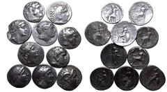 ANCIENT GREECE. Various Rulers. Silver 10 x Tetradrachms, 4th - 2nd centuries BC. Various Mints. Including: 4x Alexander III 'the Great' coins (posthumous issues) 4x Seleukid Kingdom coins 2x Lysimach